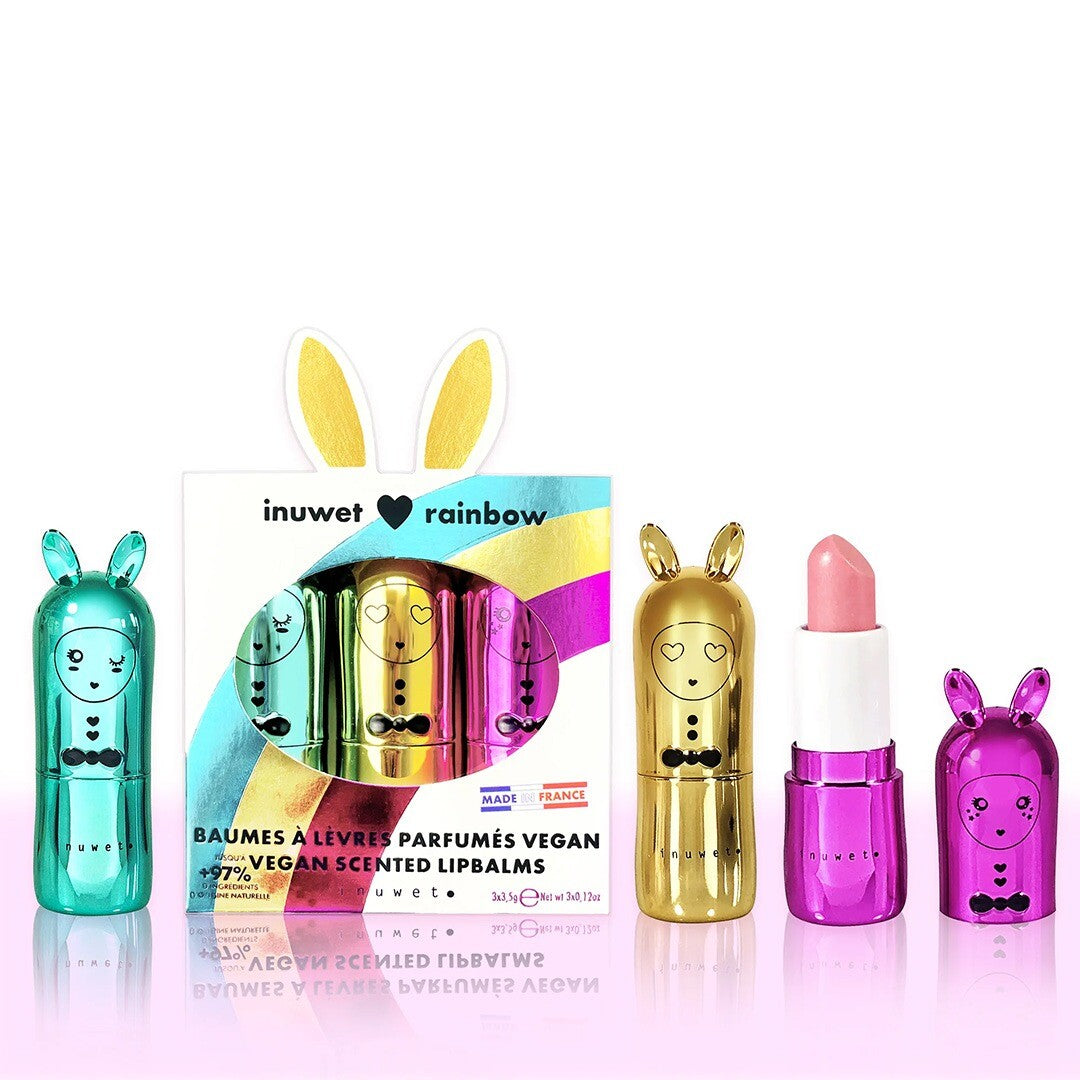 Inuwet lippenbalsem giftset trio - rainbow