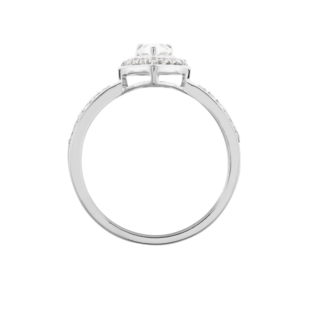 Bague Or Blanc Uxellus Oxyde De Zirconium