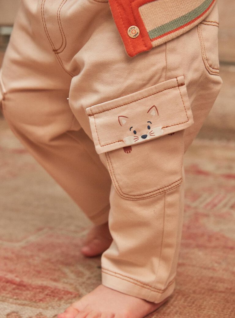 Pantalon cargo beige clair