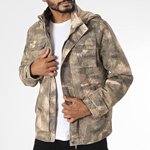 Veste Zippée Beige Camouflage