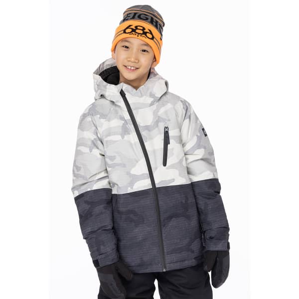 Veste snowboard 686 BOYS HYDRA INSULATED JKT WHITE CAMO CLRBLK