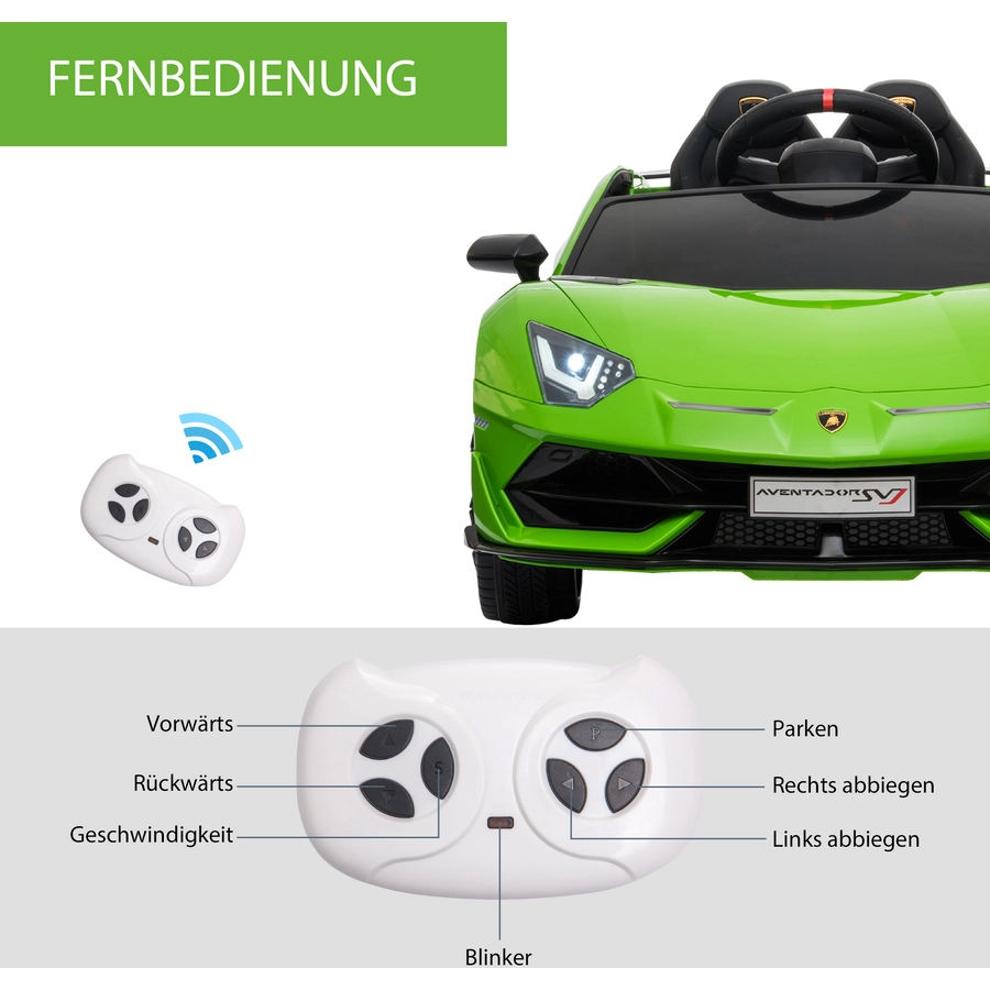 HOMCOM Kinderauto Lamborghini elektrisch grün