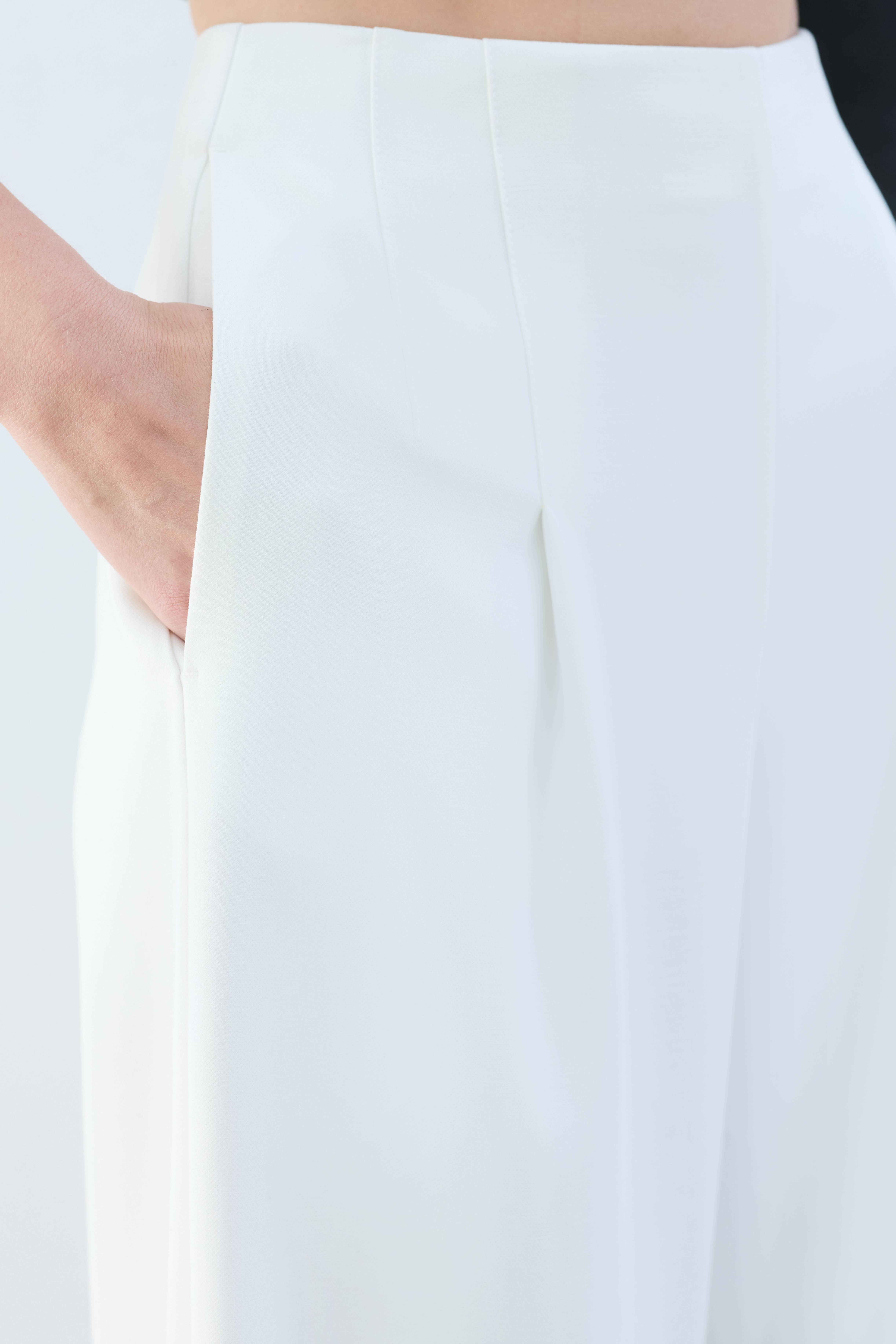 KarenMillen Pantalon Tailleur Essentiel à Jambes Larges Stretch Compact