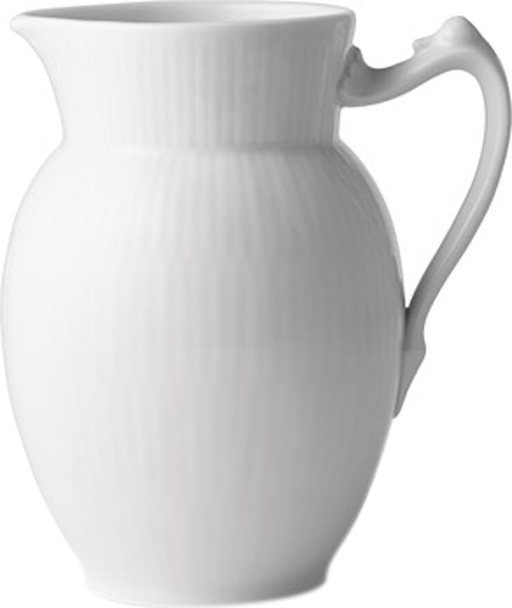 Royal Copenhagen Hvid Riflet 38 cl. kande Hvid