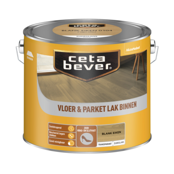 CetaBever Vloer- & Parketlak zijdeglans transparant blank eiken 2,5 liter
