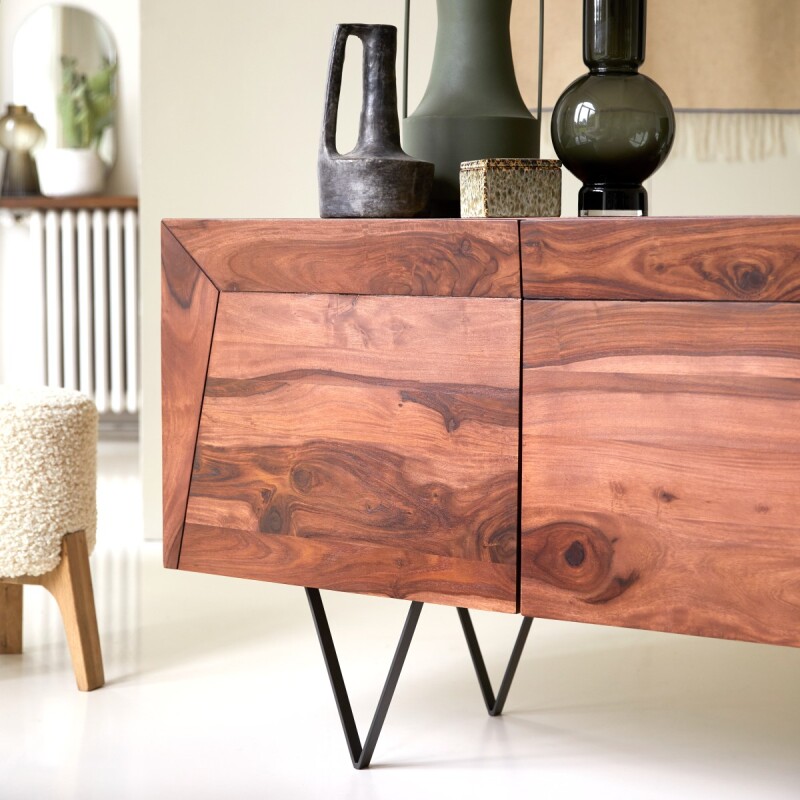 Buffet en palissandre massif L 175 cm Metric