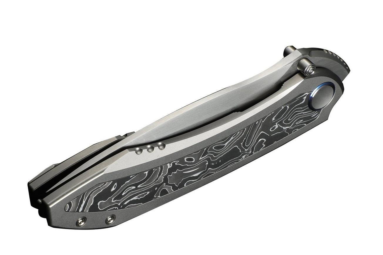 WE Knife Winsome WE23092-2 Satin, Gray Titanium Aluminum Foil Carbon Inlay, zakmes