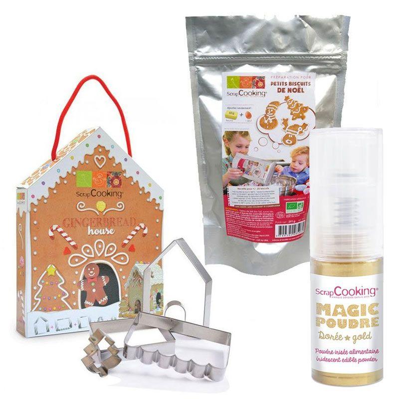 Coffret maison en pain d'épices - découpoirs, préparation biscuits et