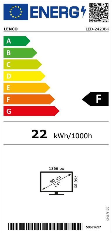 Lenco - LED-2423BK - LED Televisie - Zwart - 24 Inch