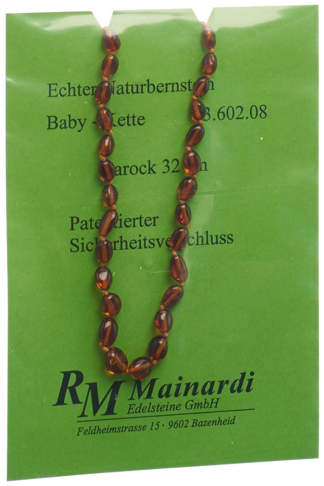 Mainardi Natur Bernstein 32cm Barock Sicherheitsverschluss 1 Stk