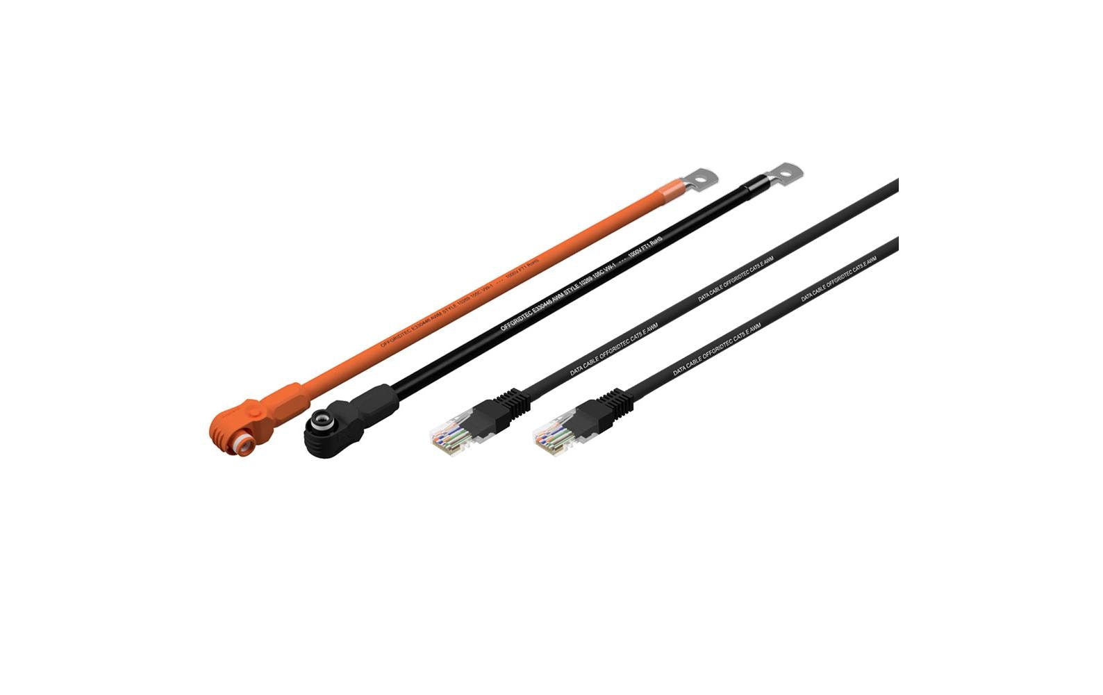 Anschlusskabel Batterie zu Wechselrichter M8, 25 mm², 2mBatterieanschlusskabelset Pylontech zu Wechselrichter 2 x 2.0m 25 mm² Amphenol zu M8