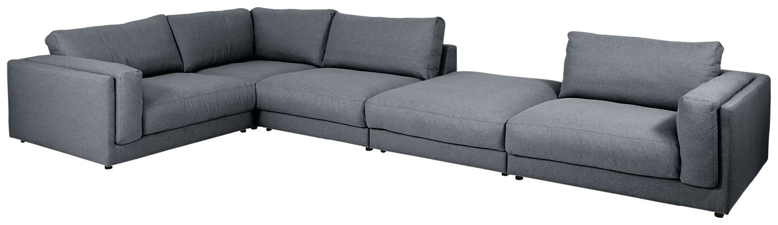 Ole Gunderson Ecksofa-Kombi LASSE VI 245 x 445 cm anthrazit