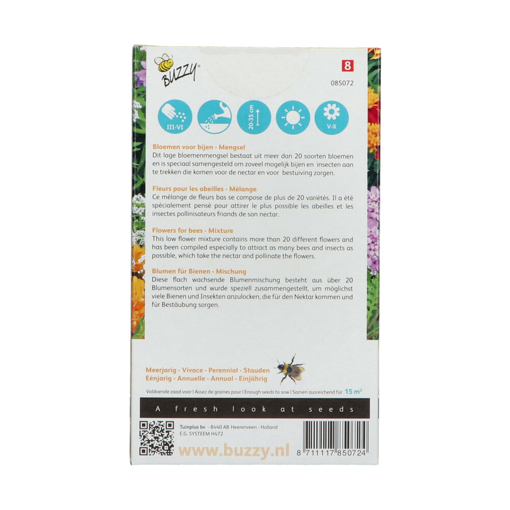 Buzzy Friendly Flowers Laag 15 m² Bijen