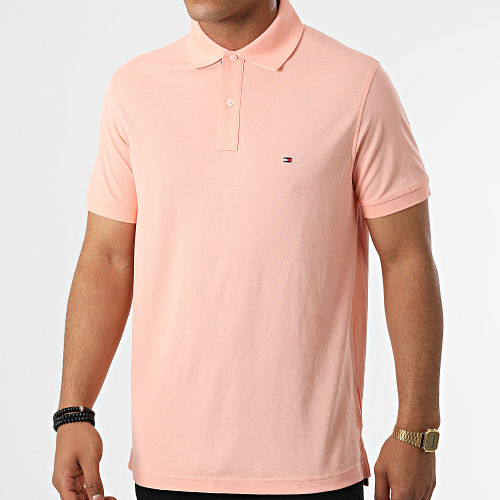 Polo Manches Courtes Print Under Collar 5685 Corail