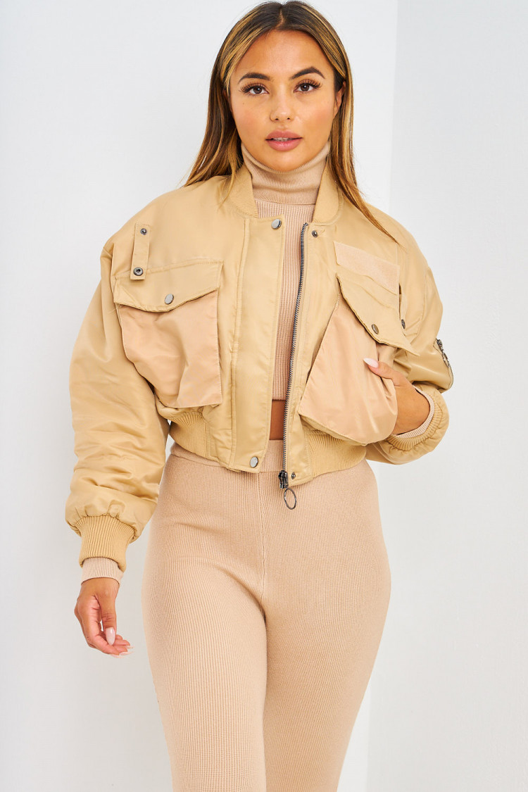 Bomber beige court