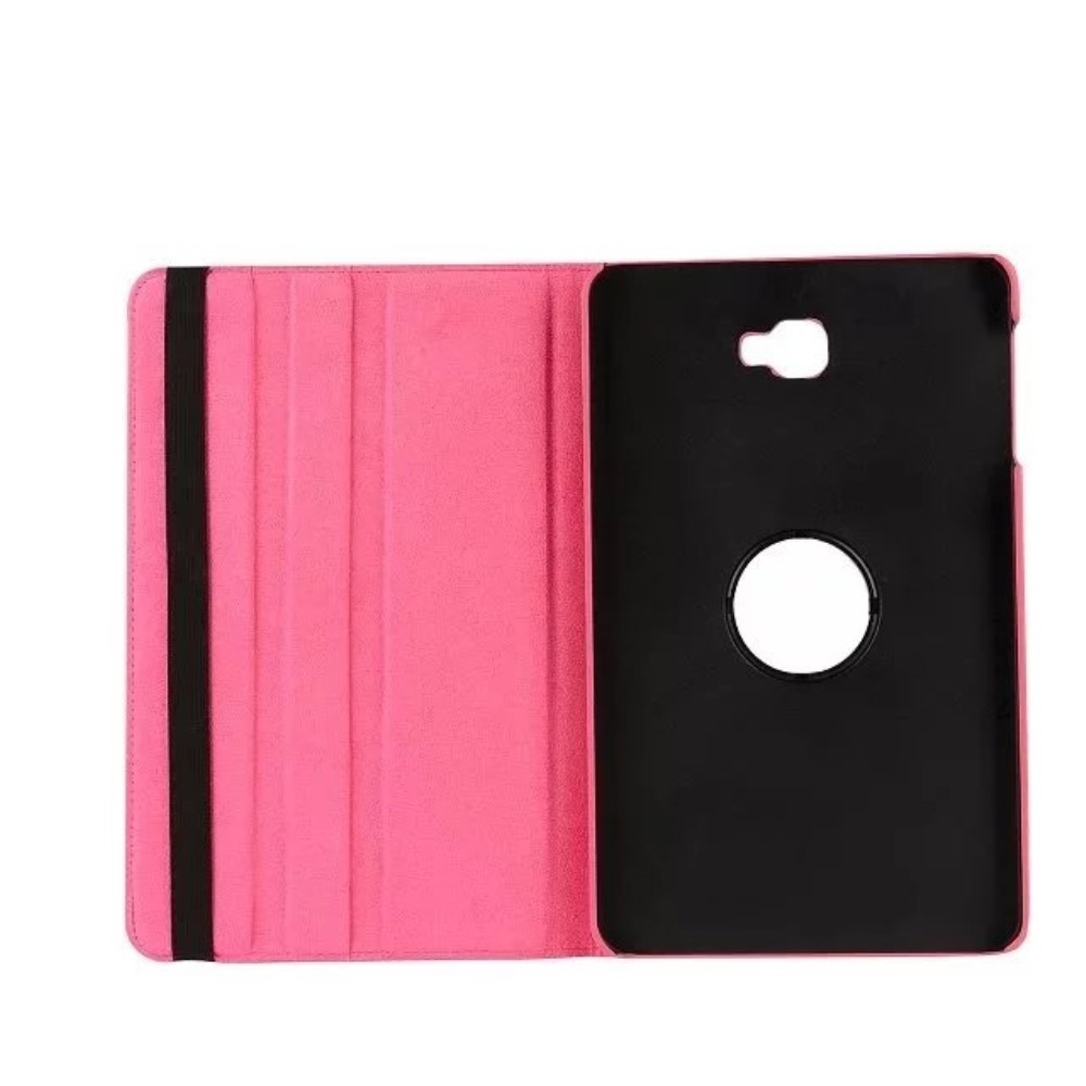 Samsung Galaxy Tab A 10.1 (2016) Leder Flipcase Tasche   360 Grad Drehfunktion Litchi Look - Pink