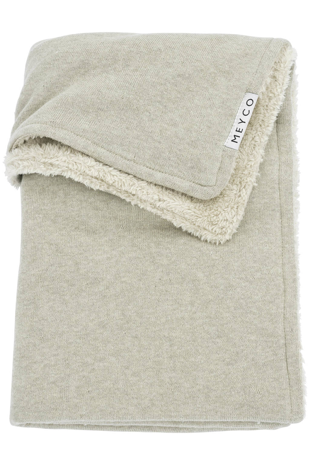 reversible baby ledikantdeken Knit Basic Teddy 100x150 cm Sand Melange