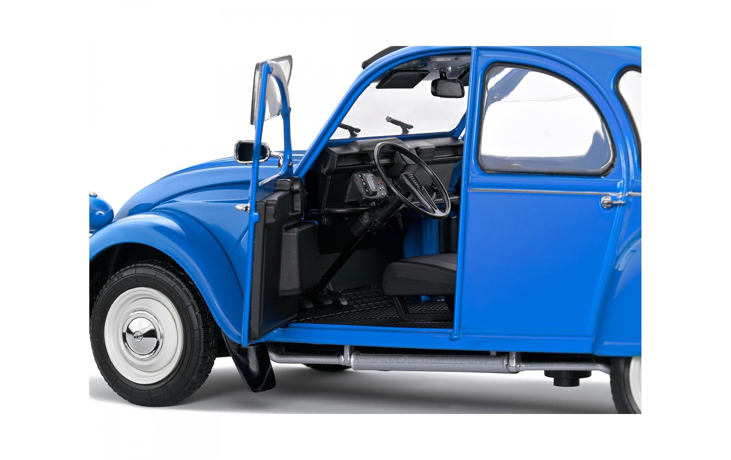 Citroen 2CV6 Petrole Blau, 1:18Detailgetreues Modellauto für Sammler im Massstab 1:18