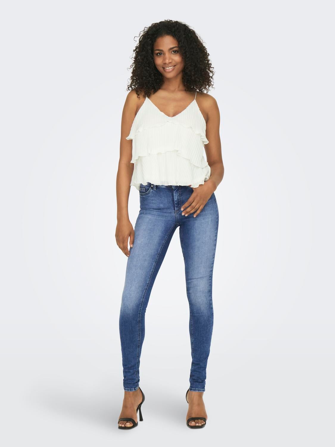 ONLBLUSH Mittlere Taille Skinny Fit Jeans Medium Blue Denim