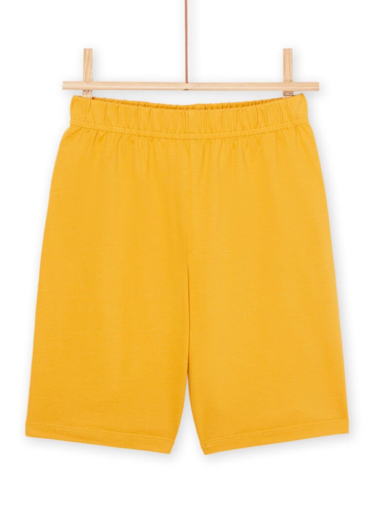 Pyjama gris clair, jaune et bleu à motif tête de lion