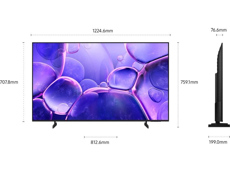 Samsung TV UE55U8000F 55'' U8000F Crystal UHD 4K TV, 2025 60 Hz, 4K (3.840 x 2.160), Crystal Processor 4K, 20W 2CH