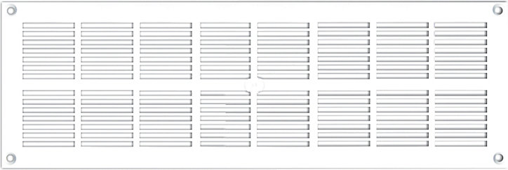 Grille d'aération PVC Autogyre extra-plate avec moustiquaire blanche 337 x 131 mm