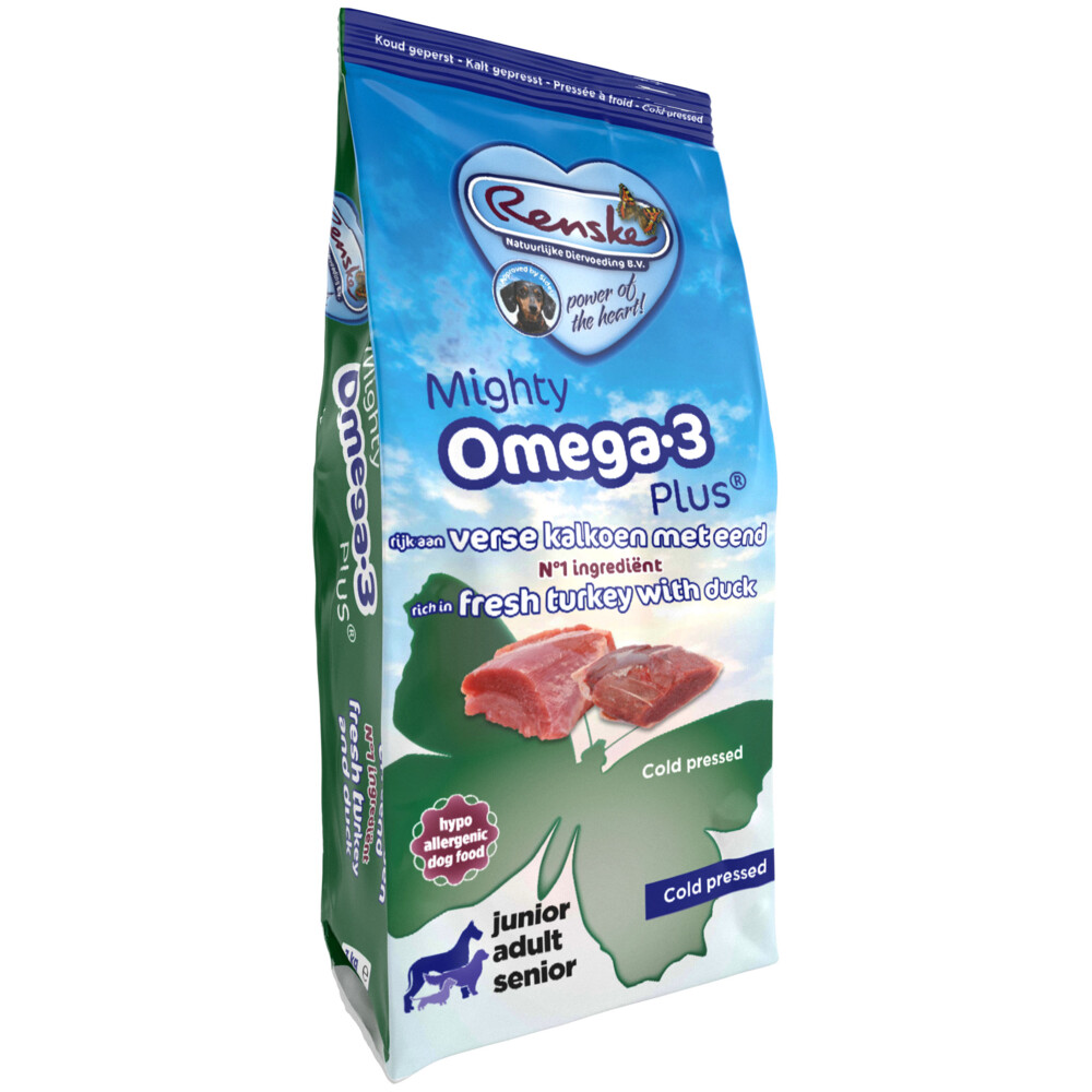 Renske Mighty Omega-3 Plus Geperst Kalkoen & Eend6,5 kg