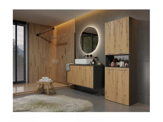 Nel 2K/DK ÉTAGÈRE DE SALLE DE BAIN ARTISAN ANTHRACITE