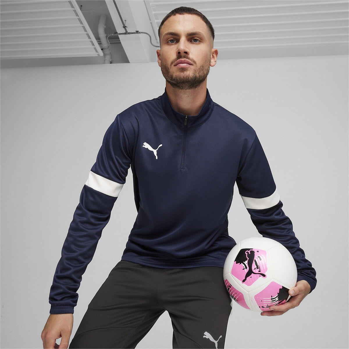 PUMA<br>Moletom com zíper de 1/4 e cintura individual