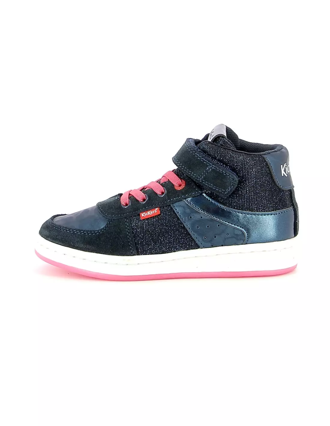 KICKERS BILBON BB MID - Baskets Marinebleuglitter