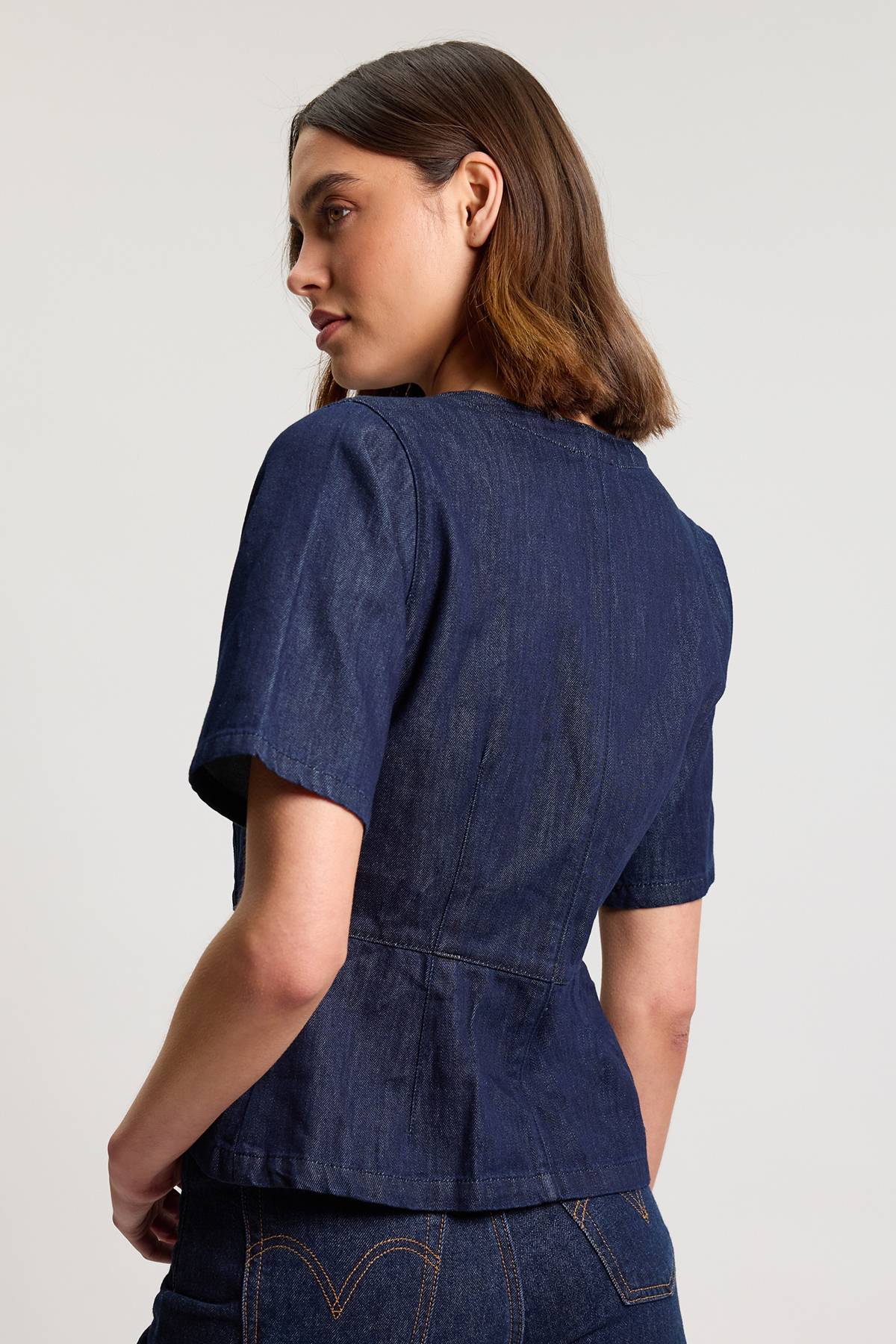 KarenMillen Haut En Denim Zippé