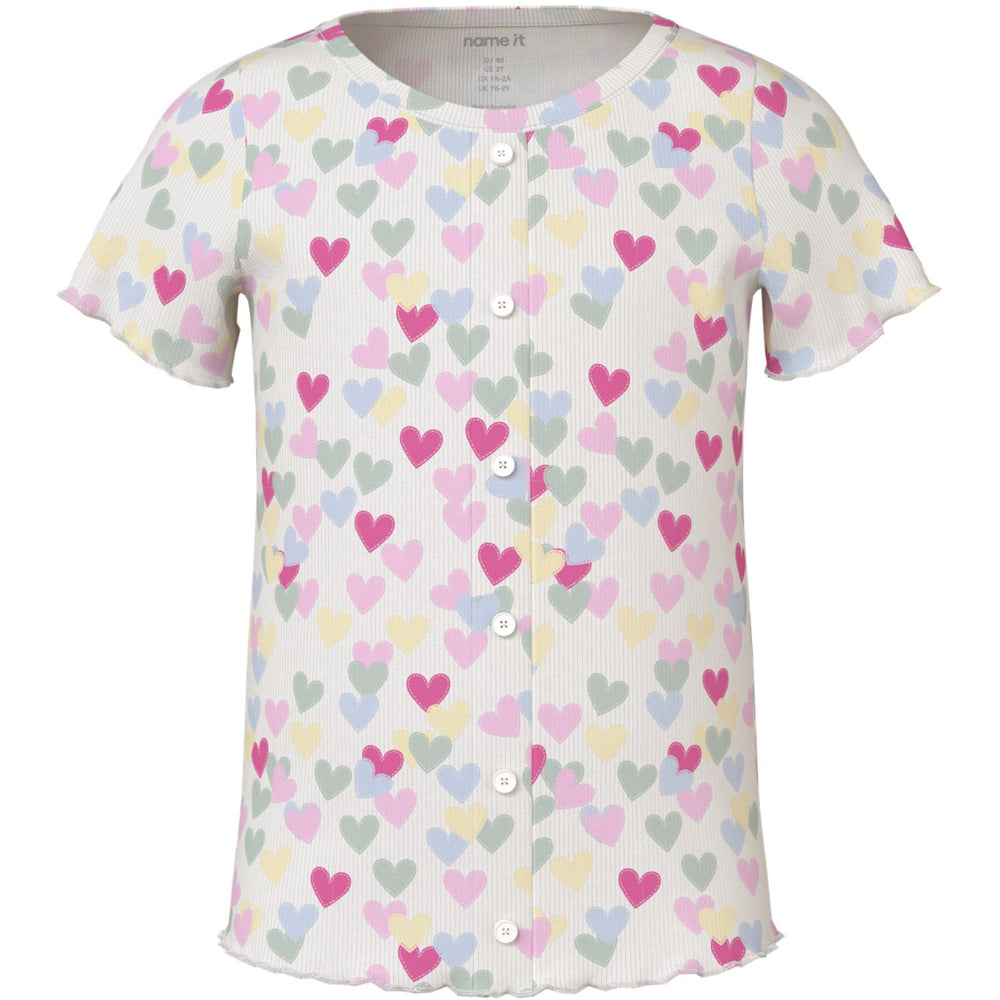 Køb Name It Cloud Dancer Random Hearts Nmfvemia Aop Ss Slim Top