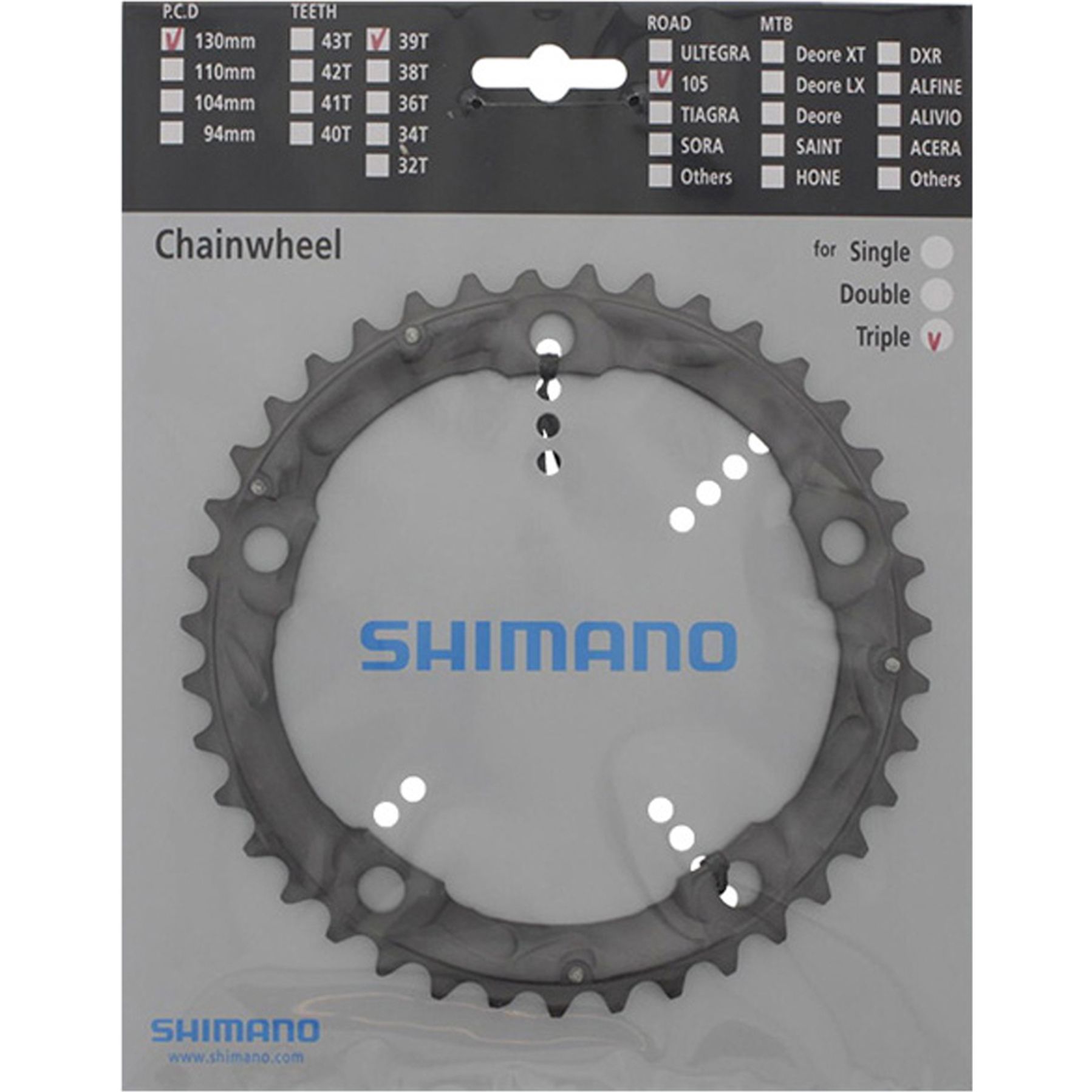 Shimano 105 5703 Triple Kettingbladen