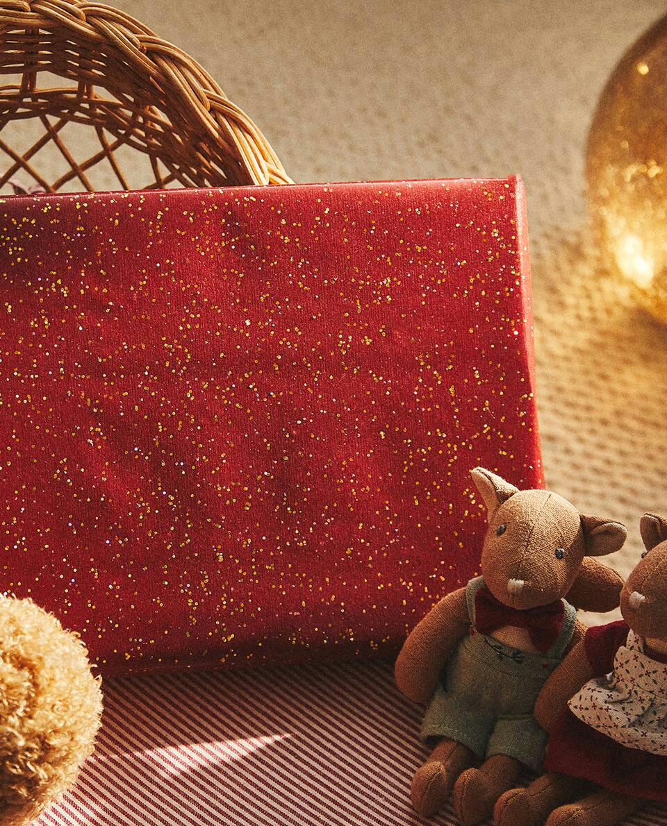PAPEL DE EMBRULHO COM GLITTER