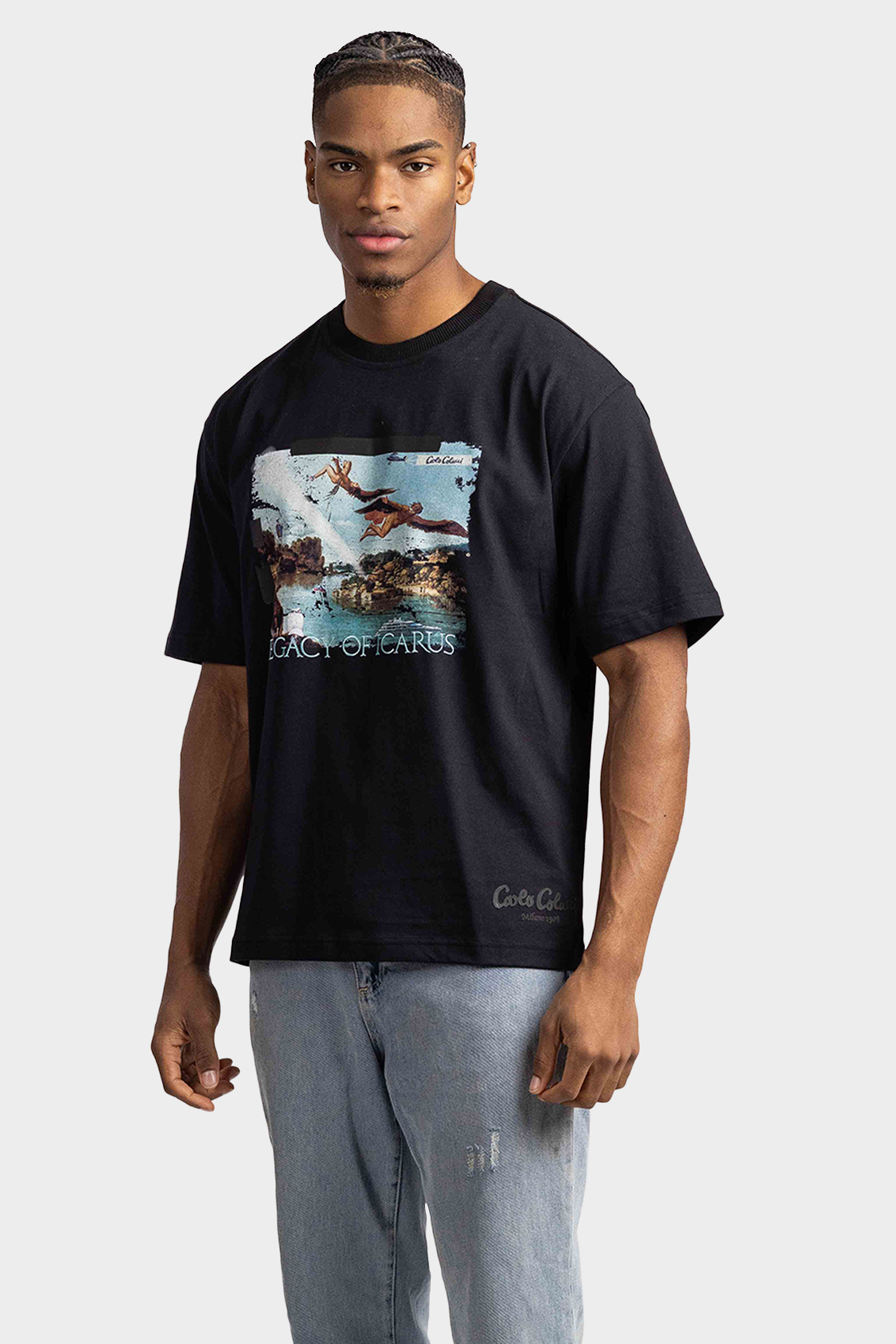 Carlo Colucci C3439 20 Icarius T-Shirt Heren Zwart