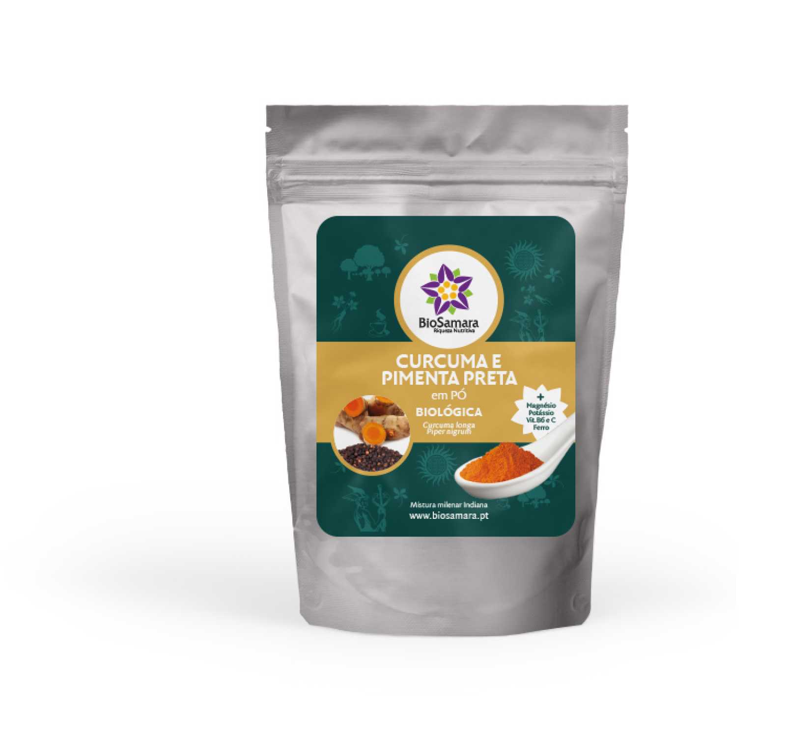 Biosamara Cúrcuma e Pimenta-do-Reino em Pó 125g - Oportunidade