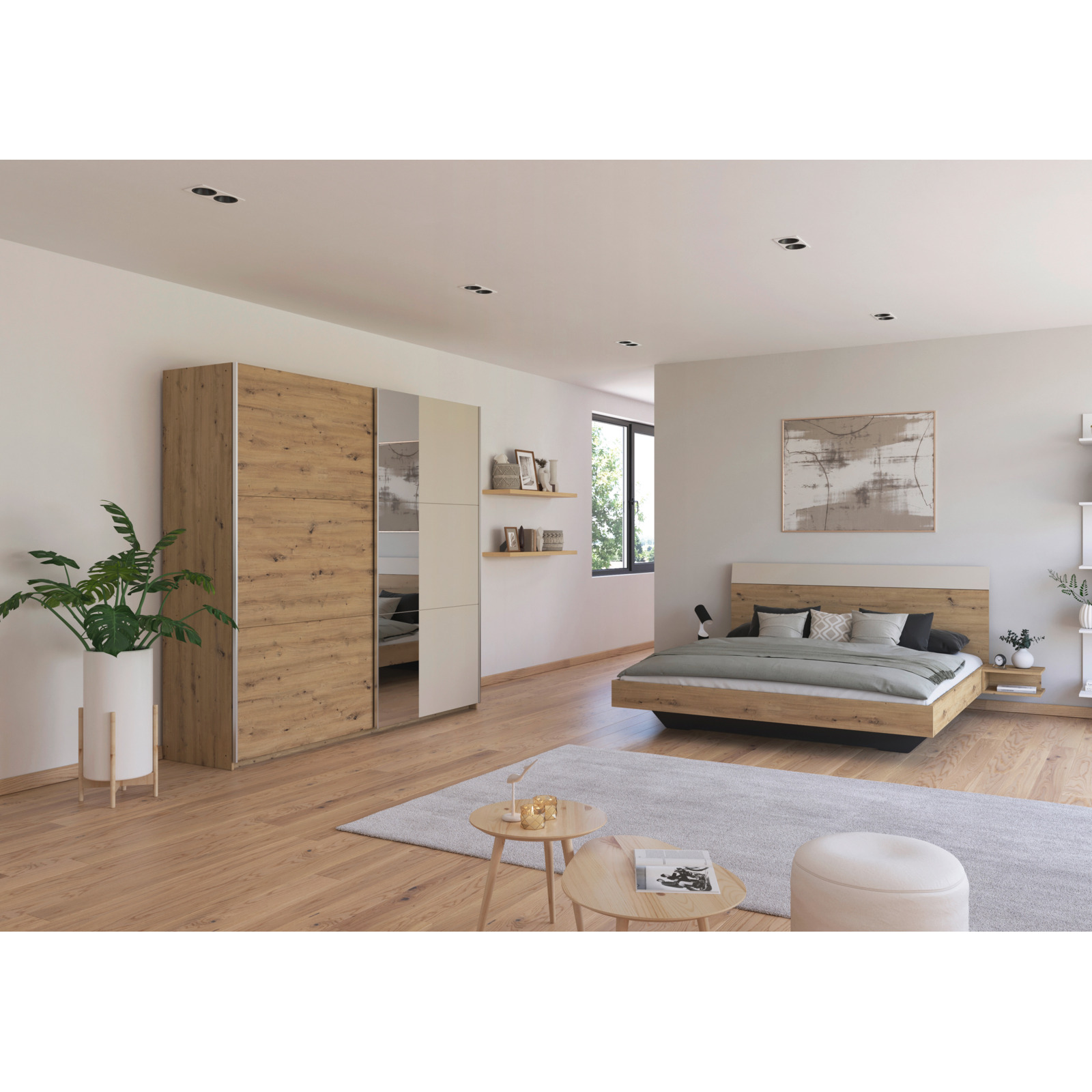 Bett Monza 180 x 200 cm Artisan/champagner