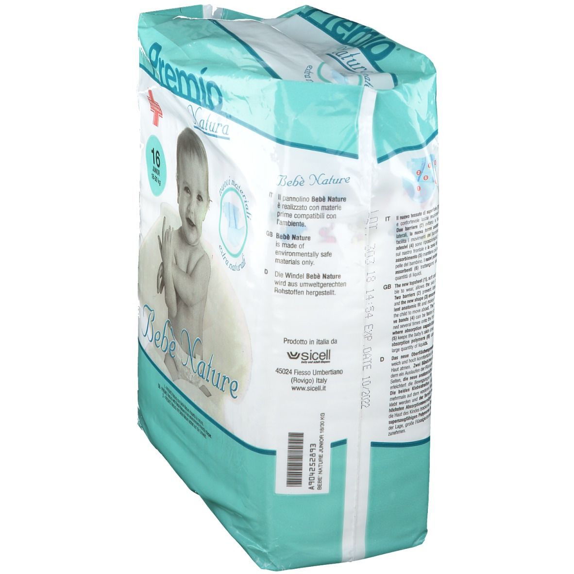 Premio® Natura Windeln 16 Junior 18-30 kg