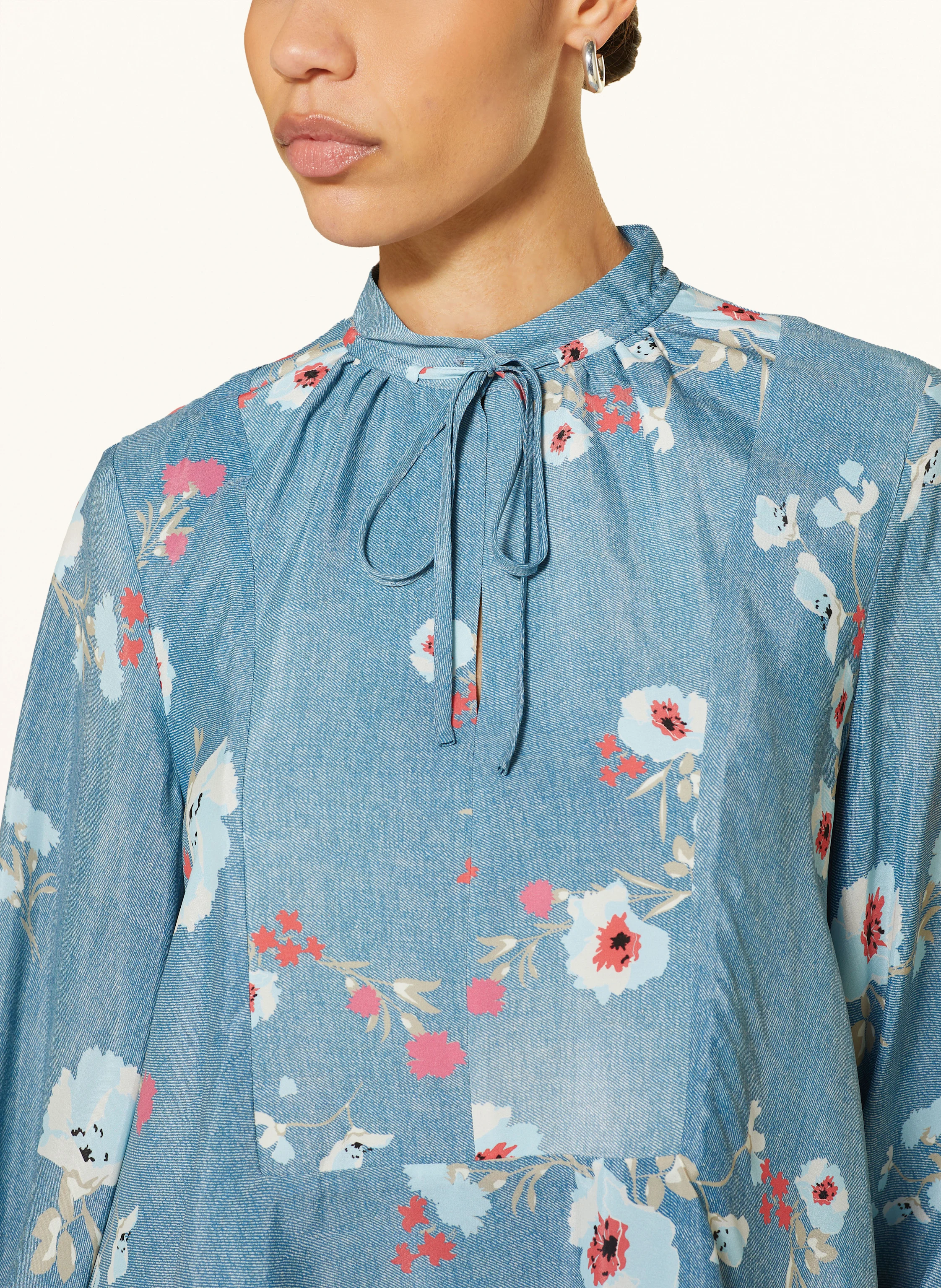 SLY 010 Blusenshirt INDA mit Schluppe und Seide