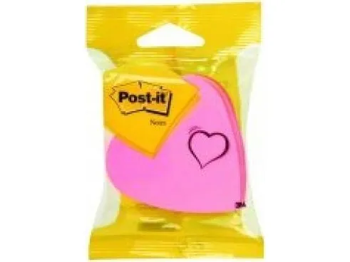 Notes Kubus hjerte Post-it® pink 225 ark