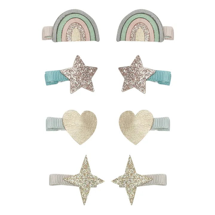 Mimi & Lula Set 8 Mini Barrettes O R'Bow | Bleu