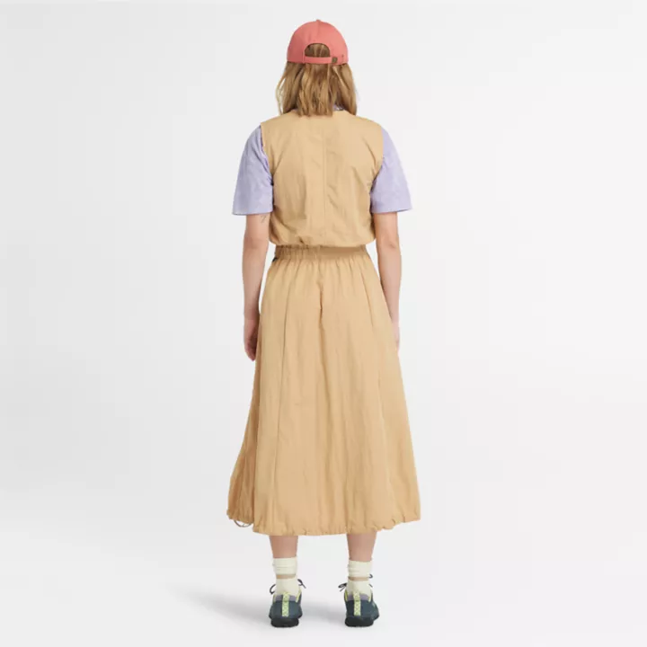 Robe d'été utilitaire pour femme en jaune