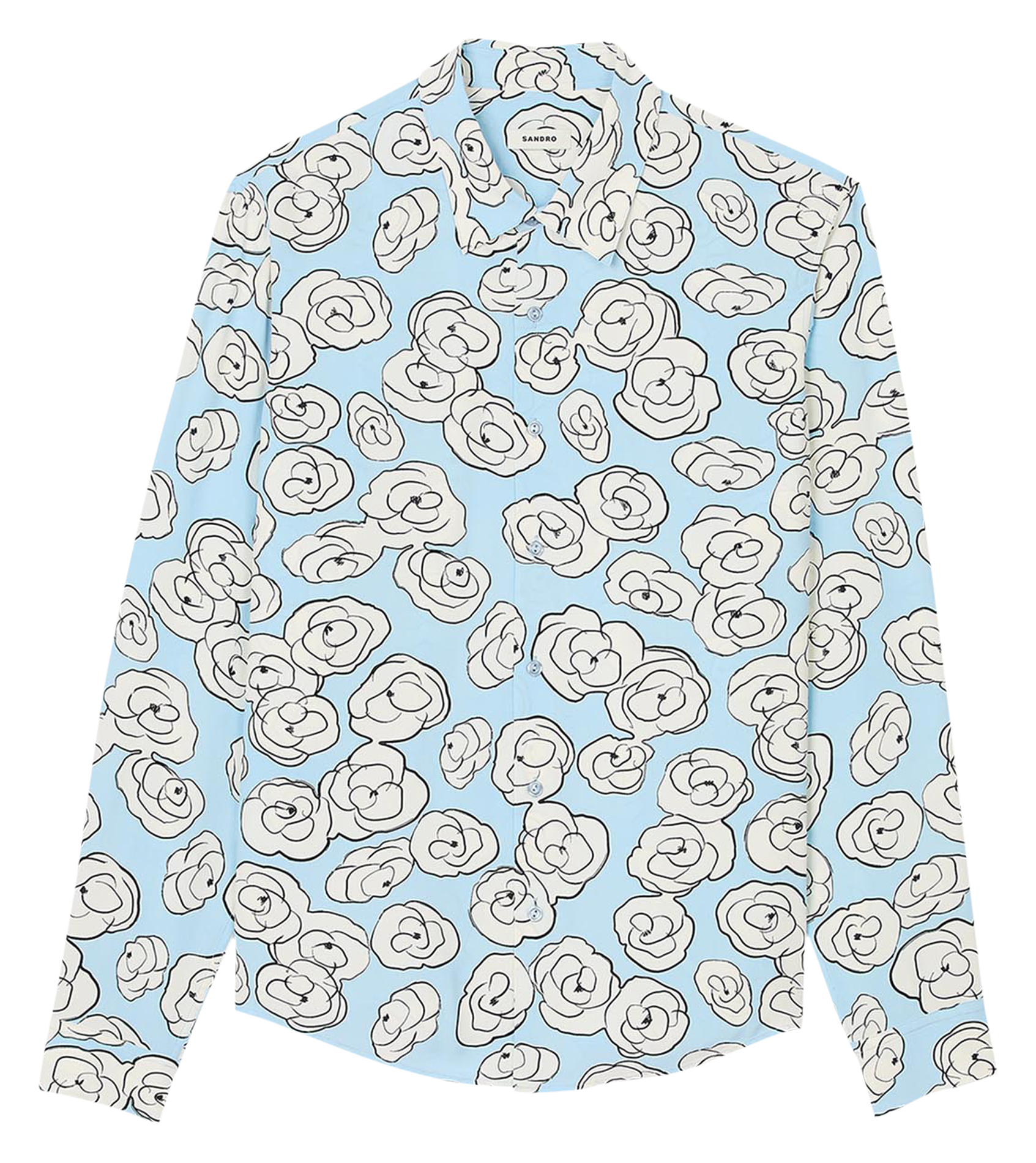 Chemise col classique imprimée | Bleu