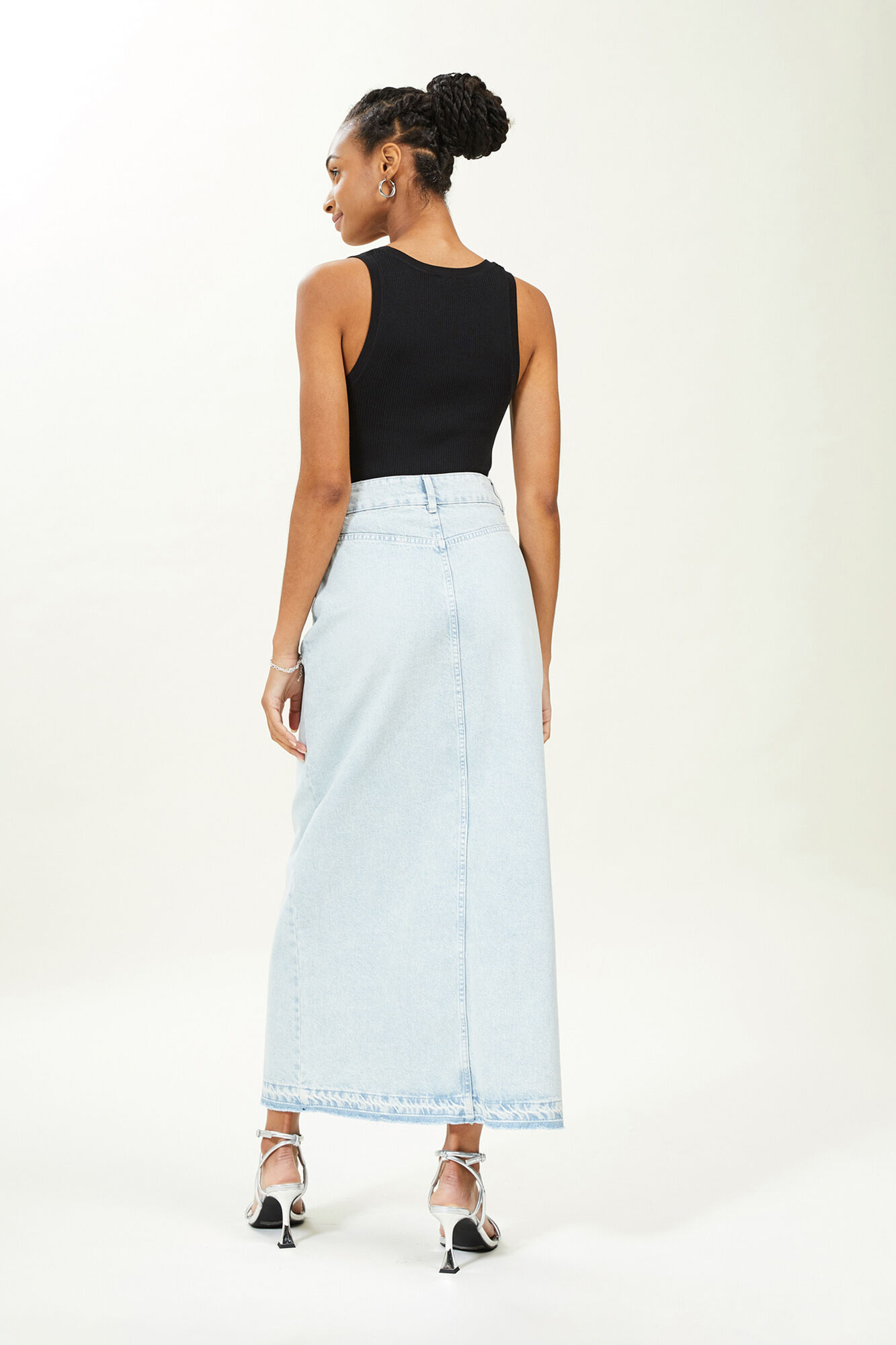 Saia longa de jeans