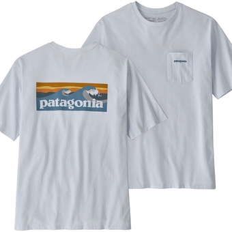 Patagonia Boardshort Logo Pocket Responsibili-Tee T-Shirt White Herren