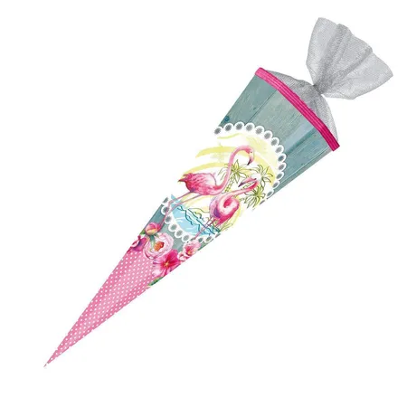 Nestler Schultüte Flamingo 85 cm eckig