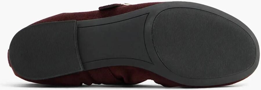 Graceland suèdelook ballerina's bordeaux
