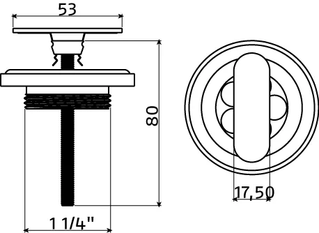 Clou (New) Flush/First afvoerplug en sifon aansluiting chroom