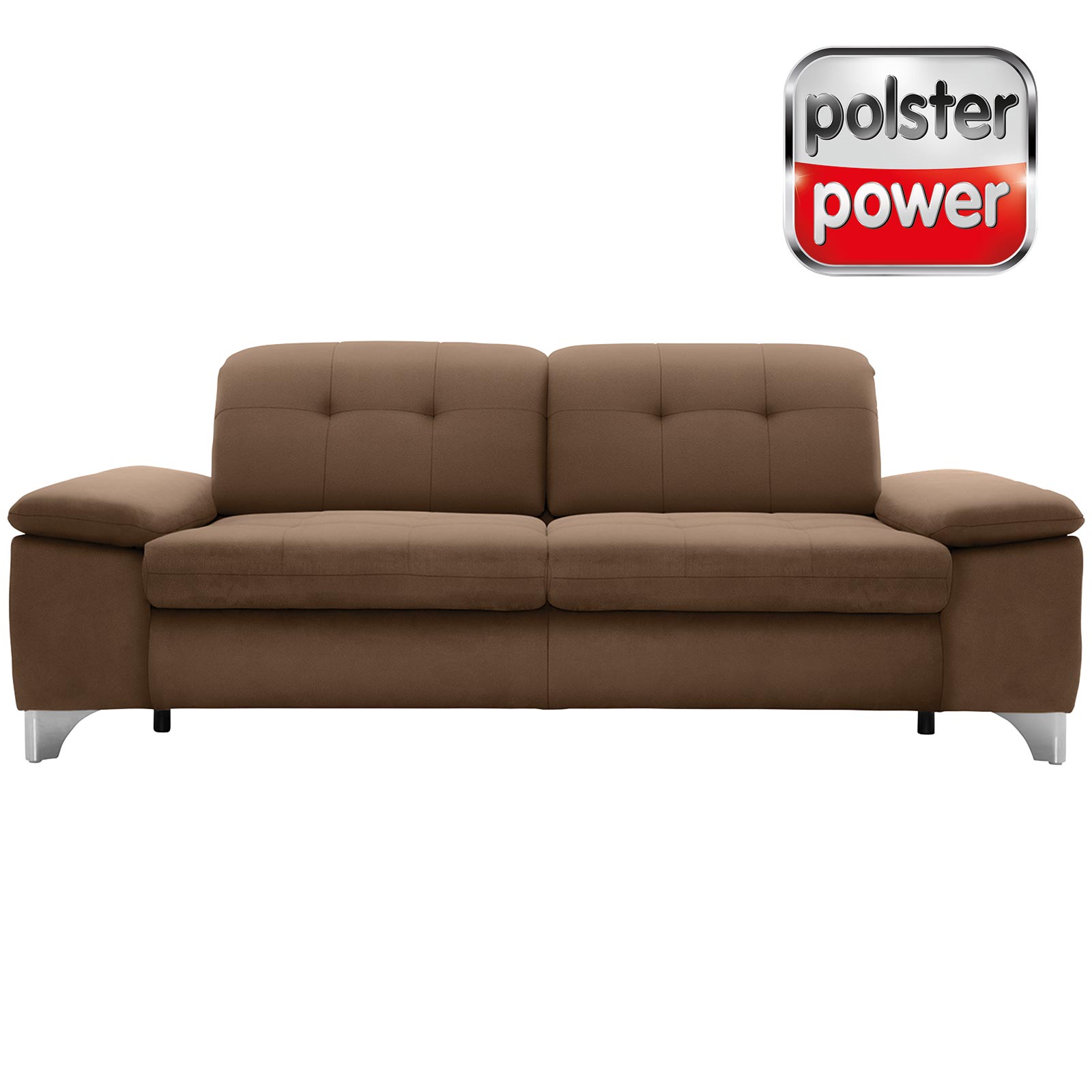 polsterpower 3-Sitzer-Sofa - Holiday mandel - Basismodell
