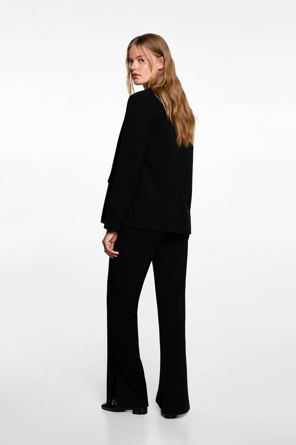MANGO TEEN regular fit blazer zwart